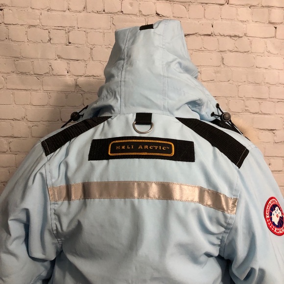 Canada Goose Coat Heli Arctic Parka Sky Blue 3xs - Picture 7 of 8